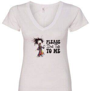 Please Don't Talk To Me V-Neck T-Shirt | Many Colors